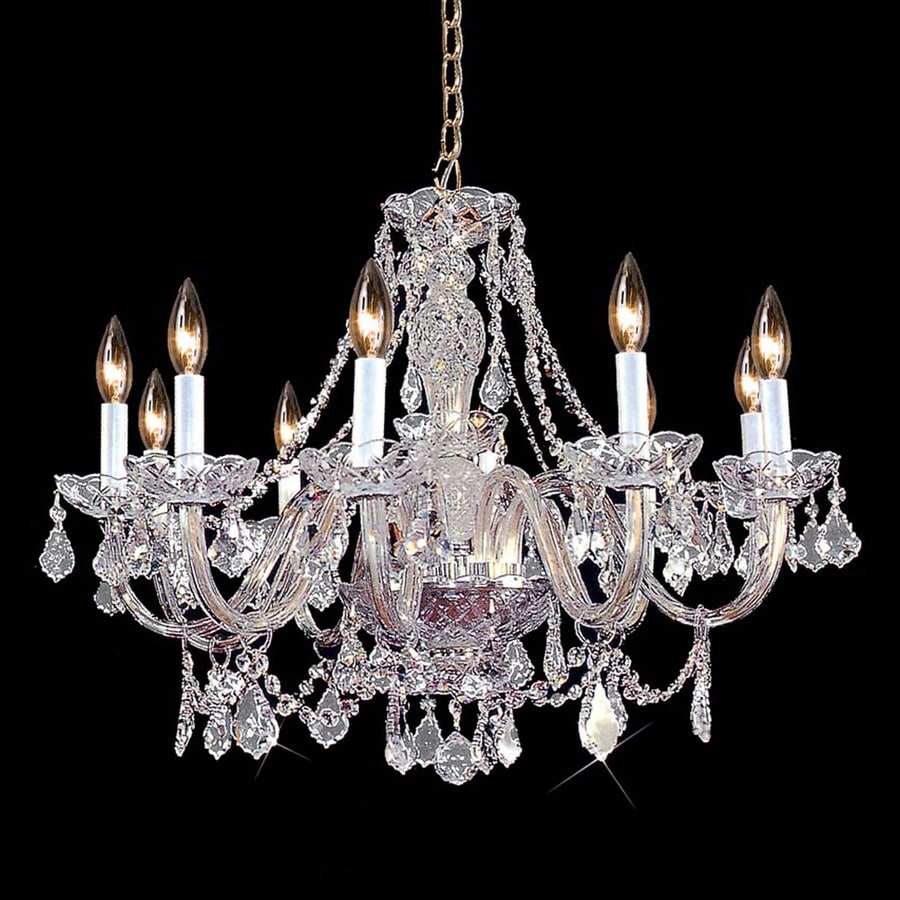 Weinstock Illuminations 28 In 10 Light Hand Polished Chrome Weinstock Illuminations 28 In 10 Light Hand Polished Chrome Crystal Candle Chandelier