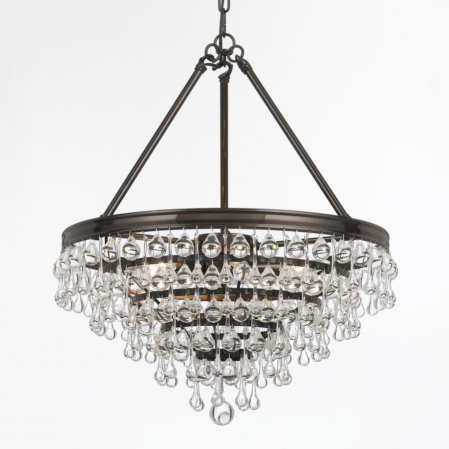Crystorama Calypso 6 Light Vibrant Bronze Chandelier At Com Crystorama Calypso 6 Light Vibrant Bronze Chandelier