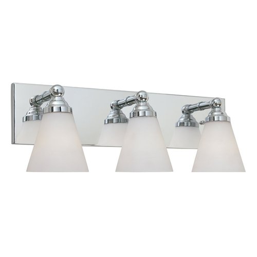 Designers Fountain Hudson 3Light 21.75in Chrome Cone Vanity Light in