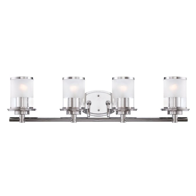 Designers Fountain Essence 4 Light 32 5 In Chrome Cylinder Vanity Light In The Vanity Lights Department At Lowes Com