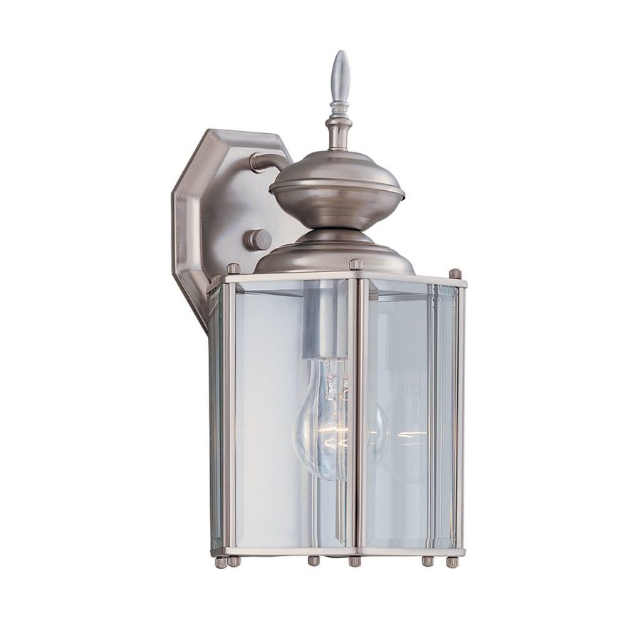 Shop Designer s Fountain 13-in H Pewter Outdoor Wall Light at Lowes.com