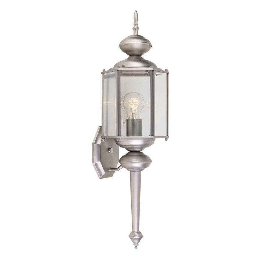 Shop Designer s Fountain 24-in H Pewter Outdoor Wall Light at Lowes.com