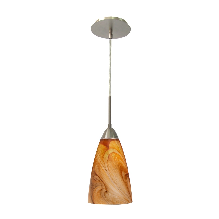 pendant form cone Nickel 5.5 Art Lighting Cone Mini Lowes.com in Pendant Glass at Satin