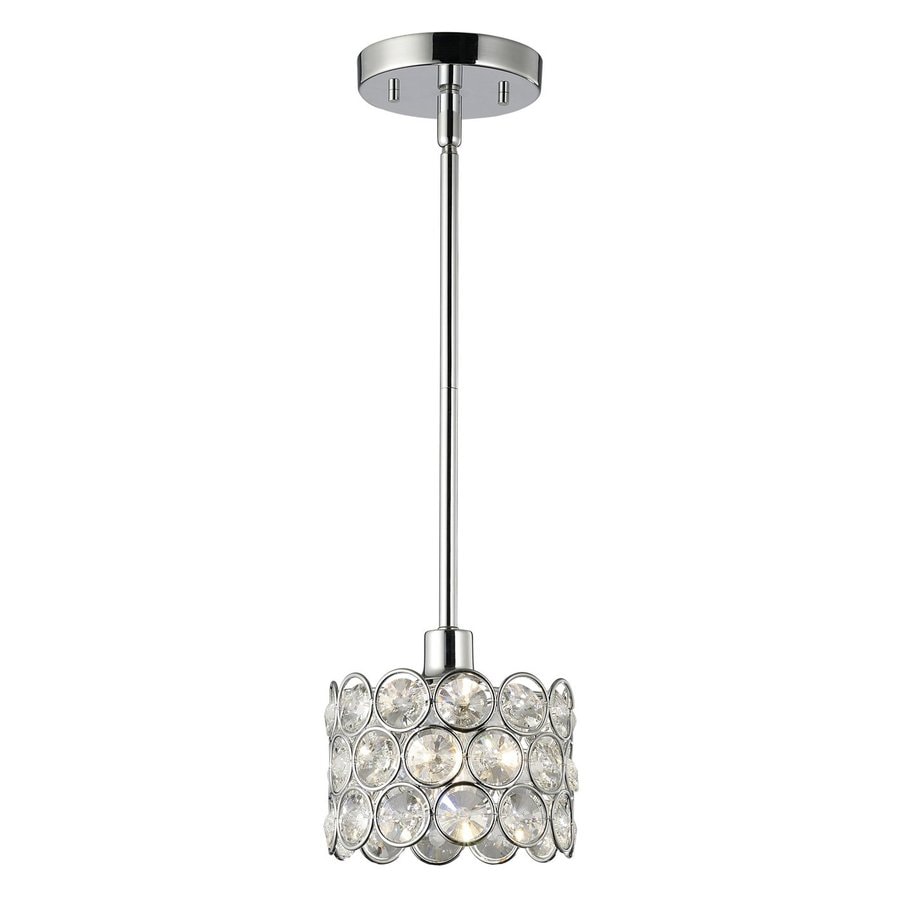 Canarm Alice 6 In W Chrome Crystal Mini Pendant Light With Shade At Canarm Alice 6 In W Chrome Crystal Mini Pendant Light With Shade