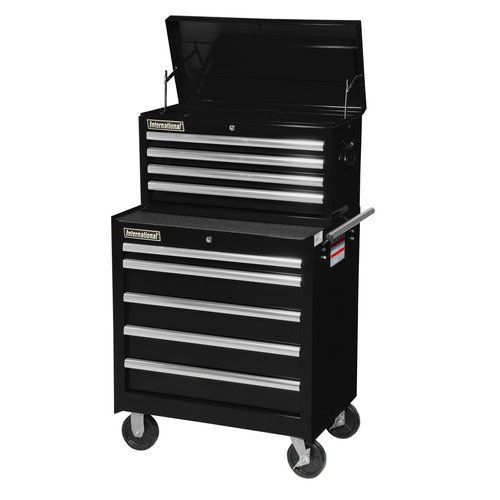 International Tool Storage 9Drawer BallBearing Steel Tool (Black) at