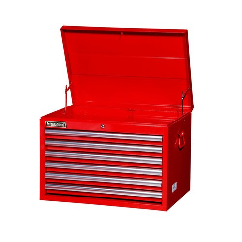 International Tool Storage 26in W x 18.9375in H 6Drawer Ballbearing Steel Tool Chest (Red
