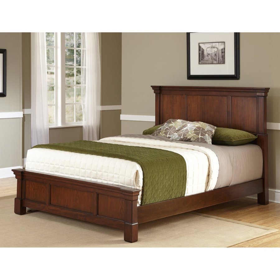 Home Styles Aspen Rustic Cherry Queen Panel Bed Bed With Storage At 7917