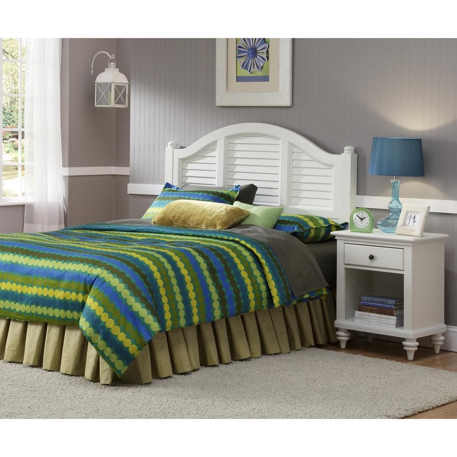 Shop Home Styles Bermuda Brushed White Queen Bedroom Set ...