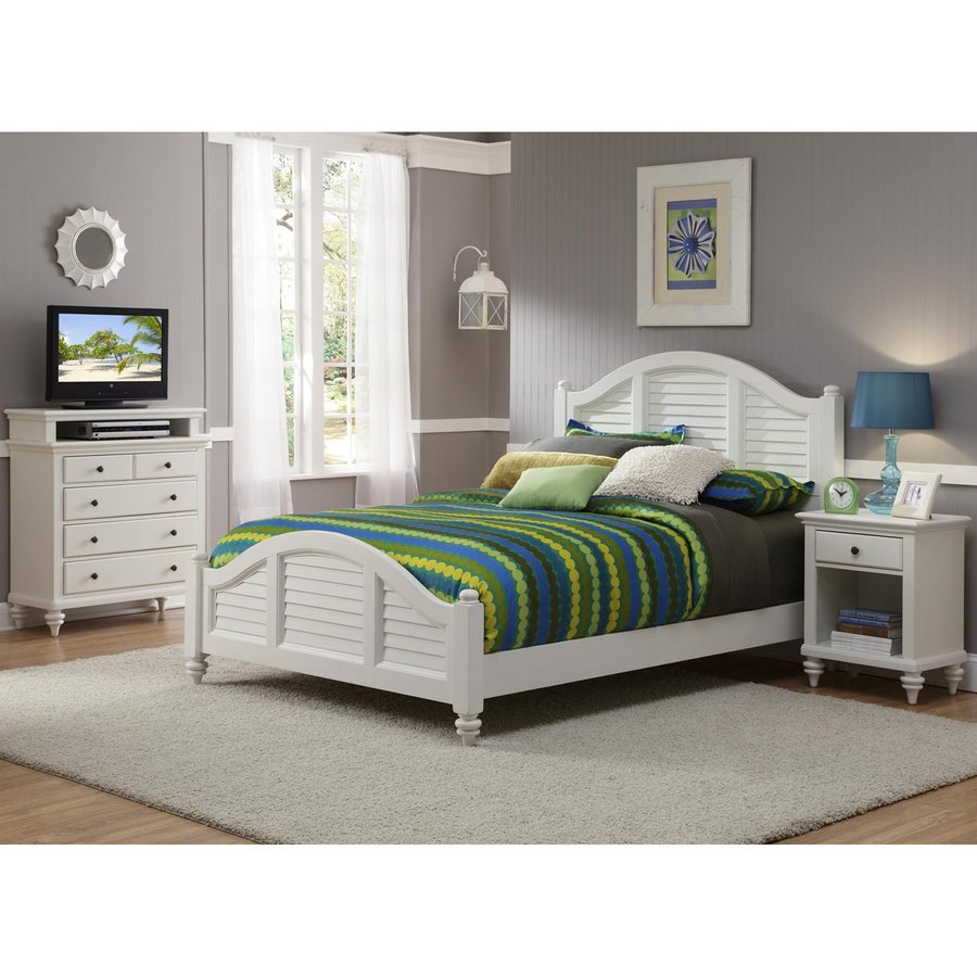 Home Styles Bermuda Brushed White Queen Bedroom Set at Home Styles Bermuda Brushed White Queen Bedroom Set at