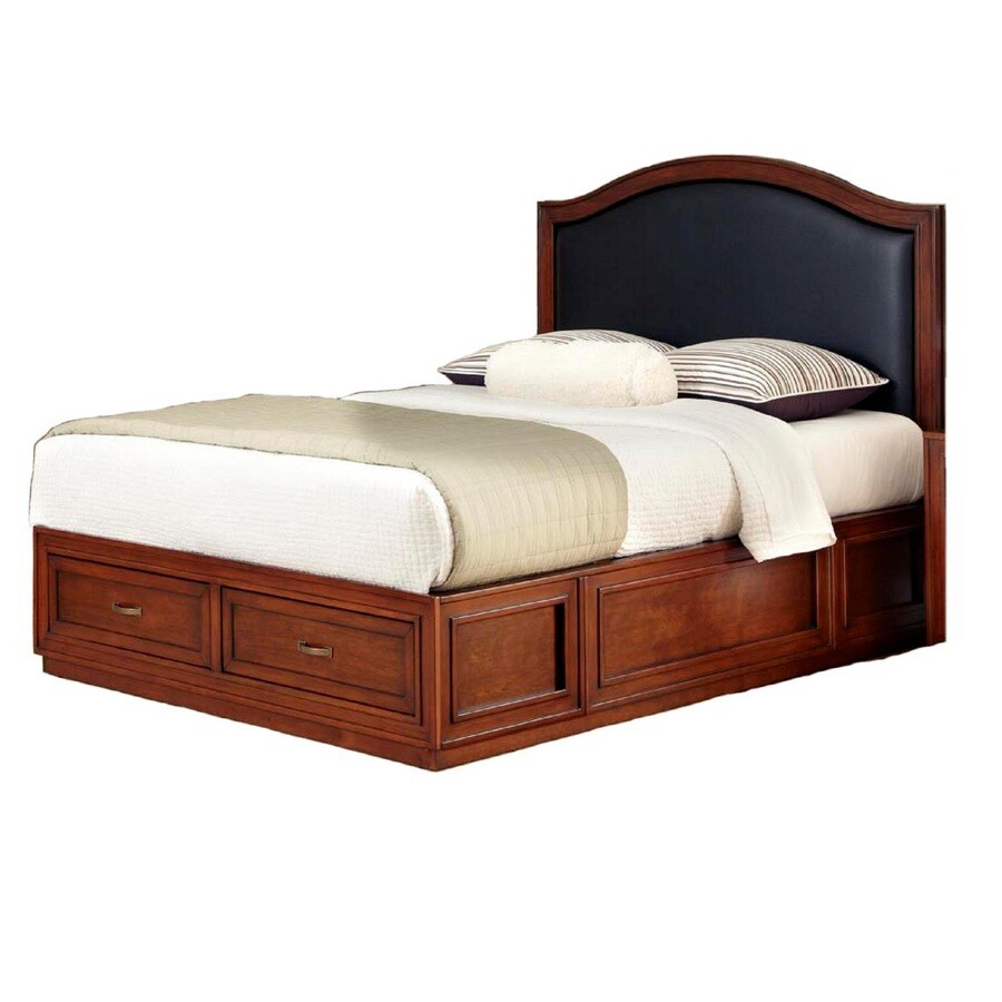 Home Styles 5545-500B Duet Rustic Cherry/Black Composite Platform Bed