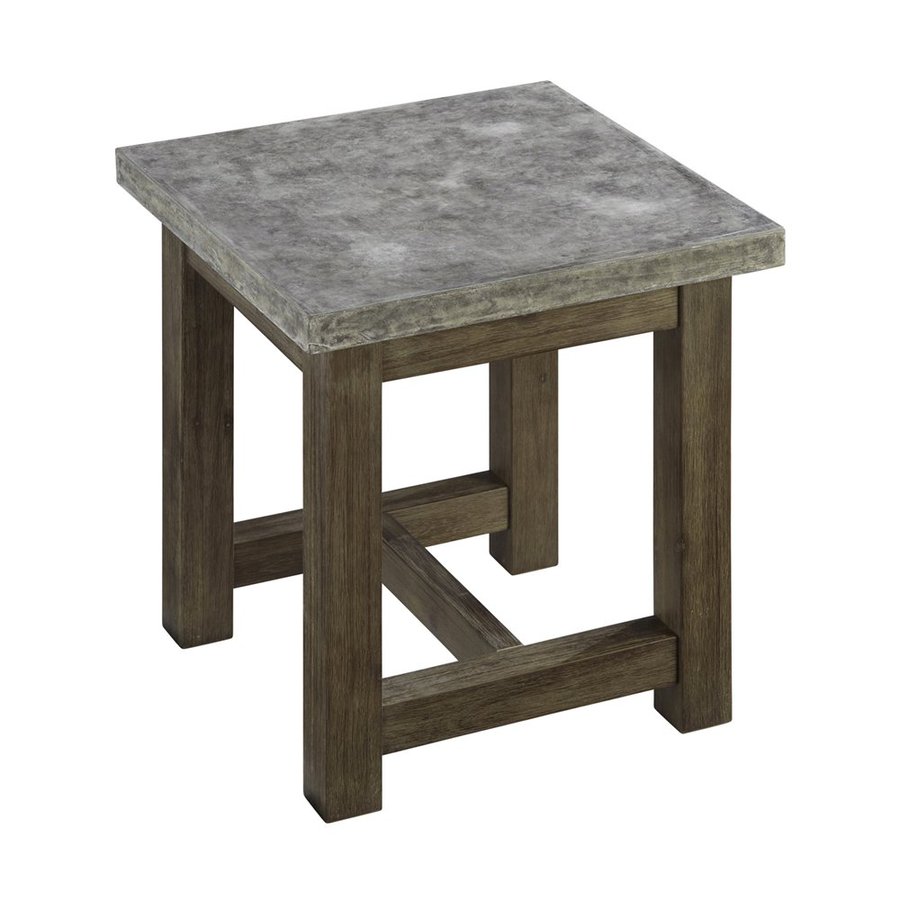 Home Styles Concrete Chic Square End Table 22in W x 22in L at