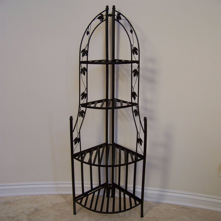 Oakland Living 60.25-in Black Corner Wrought Iron Plant Stand in the ...