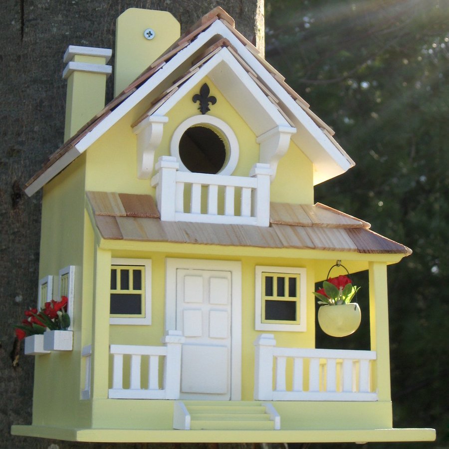 Shop Home Bazaar 8in W x 11in H x 9in D Yellow Bird House at