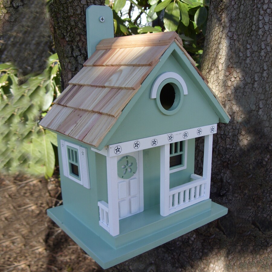 Home Bazaar 8.25-in W x 6.5-in H x 9.5-in D Teal Bird House in the Bird ...