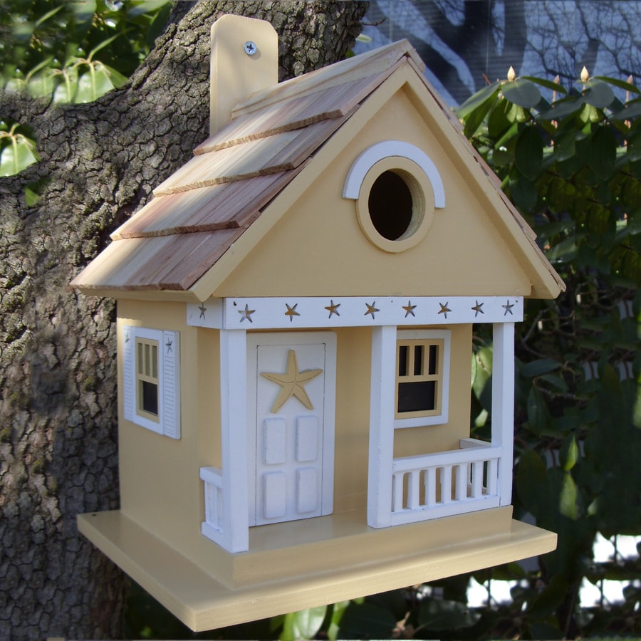 Home Bazaar 8.25in W x 6.5in H x 9.5in D Beige Bird House at