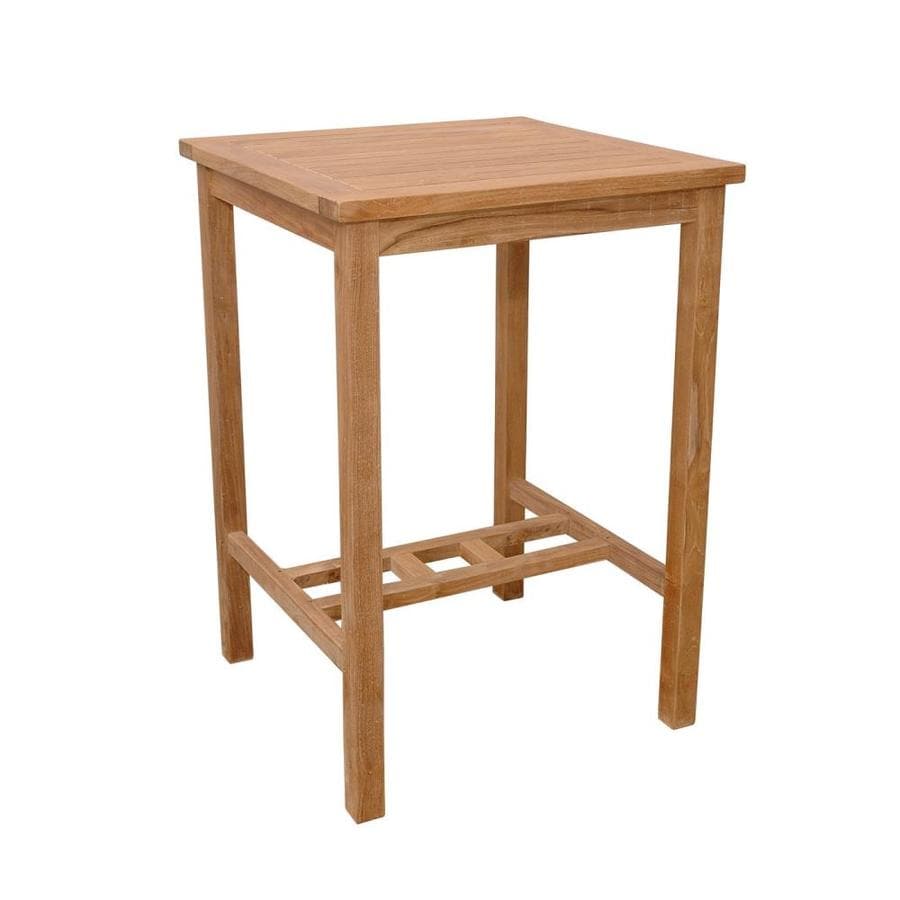 Anderson Teak Avalon Square Bar Height Table 27-in W x 27-in L in the Patio Tables department at ...