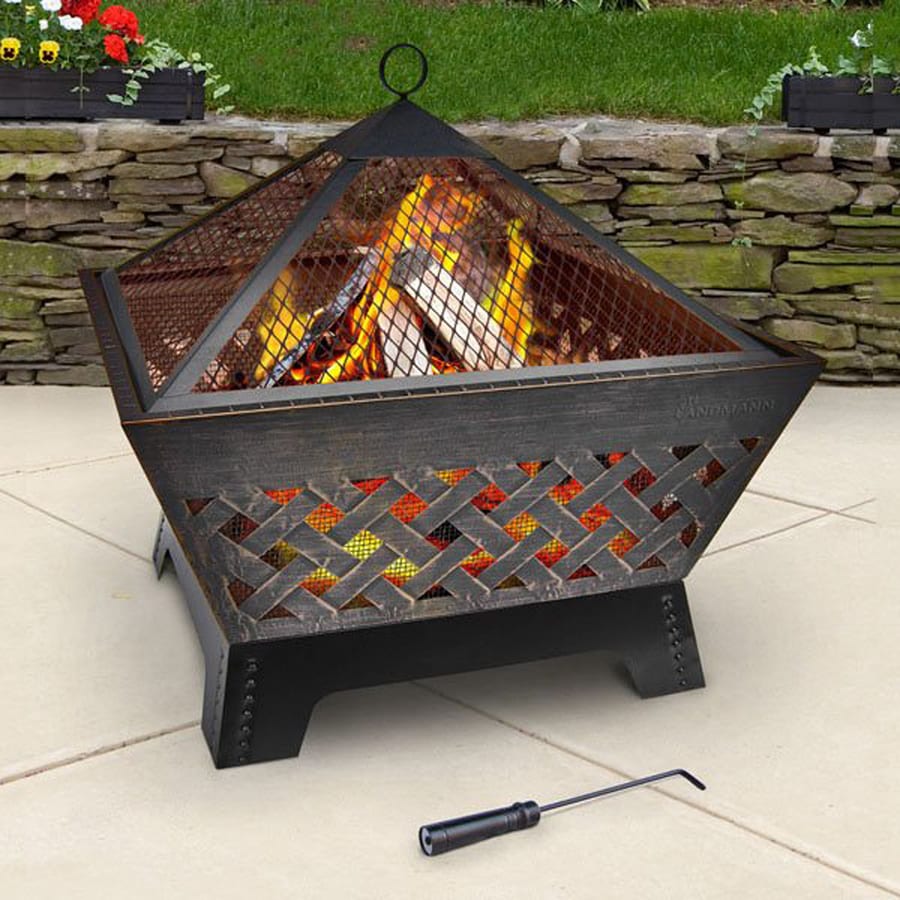 Shop Landmann USA 26.3-in W Antique Bronze Steel Wood-Burning Fire Pit ...