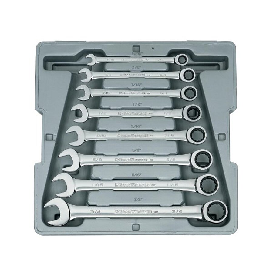 KD Tools 8Piece Standard (SAE) Ratchet Wrench Set in the Ratchet
