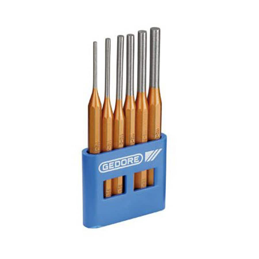 Gedore 6Piece Pin Punch Set with Plastic Holder at