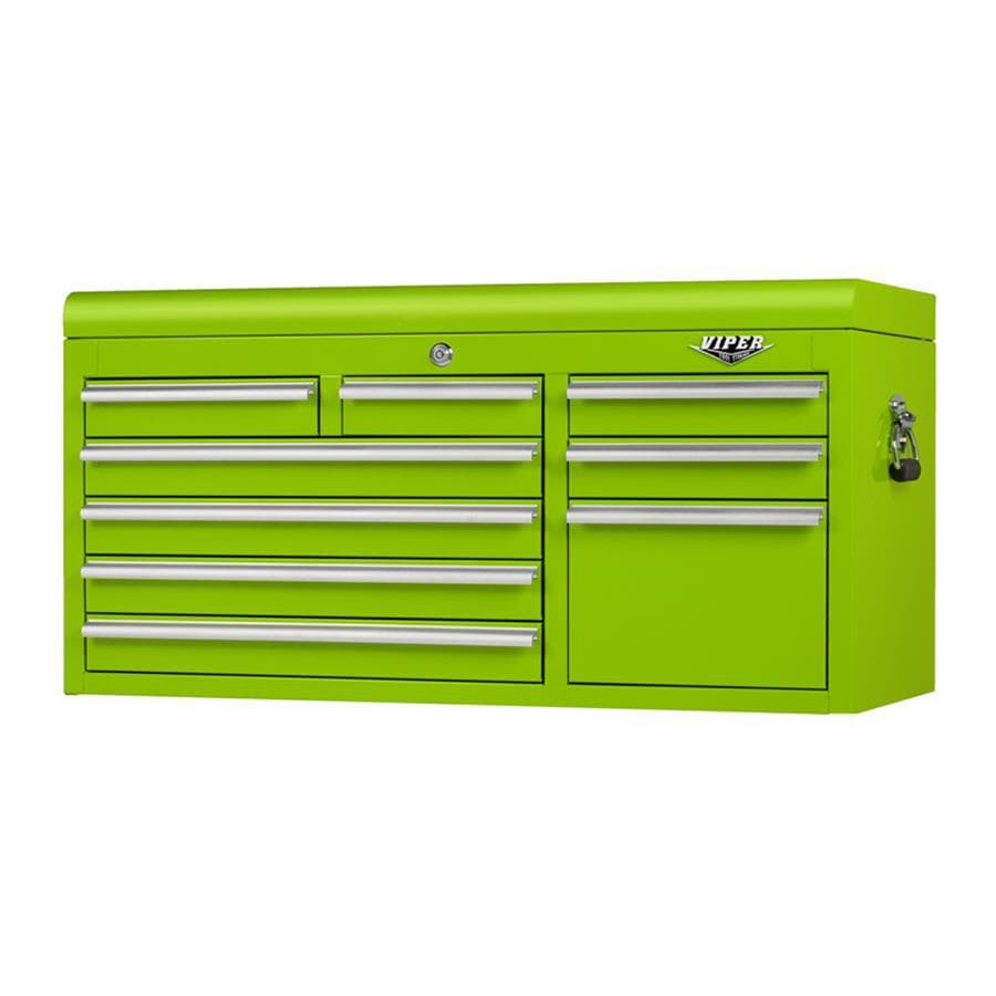 Viper Tool 41 In W X 22 H 9 Drawer Ball Bearing Steel Chest Viper Tool 41 In W X 22 H 9 Drawer Ball Bearing Steel Chest Green