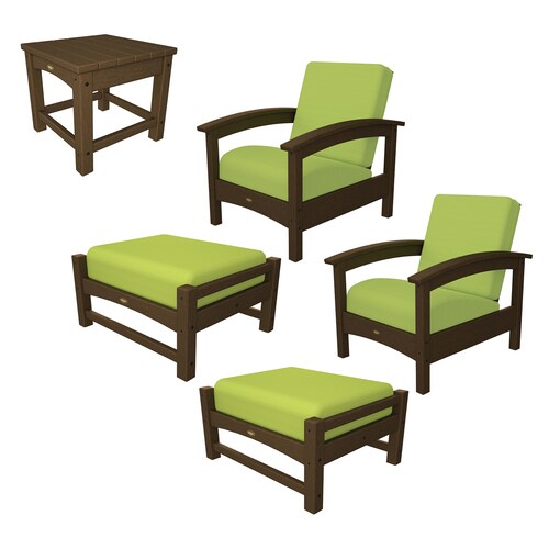 Trex Outdoor Furniture Rockport 5-Piece Plastic Patio Conversation Set at 0
