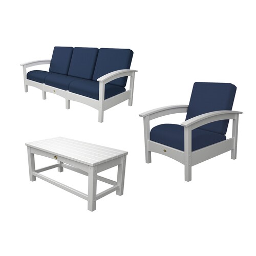 Trex Outdoor Furniture Rockport 3Piece Plastic Patio Conversation Set