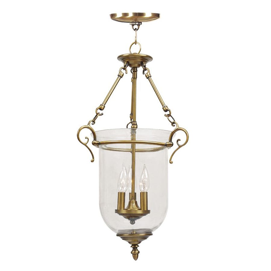 Shop Livex Lighting Legacy 14.5in Antique Brass Vintage Single Clear