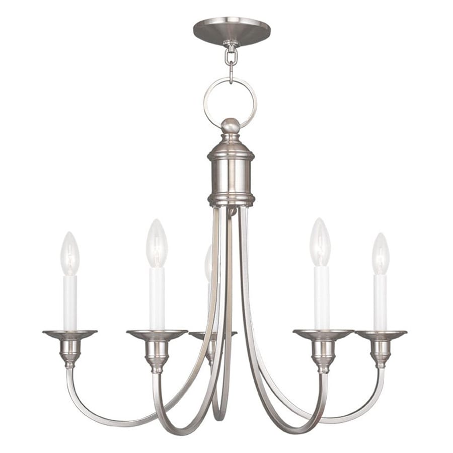 Shop Livex Lighting Cranford 5Light Brushed Nickel Traditional Candle