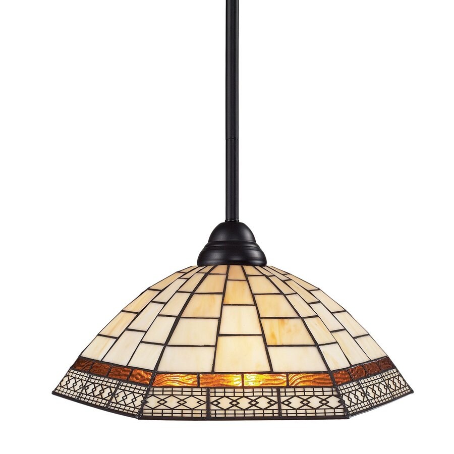 Z-Lite Riviera Bronze Traditional Stained Glass Dome Pendant in the ...