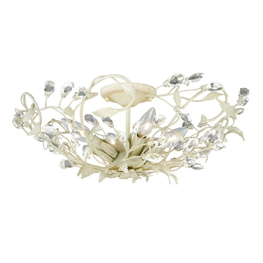 Cascadia Jardin 19 In W French Cream No Shades Semi Flush Mount Cascadia Jardin 19 In W French Cream No Shades Semi Flush Mount Light