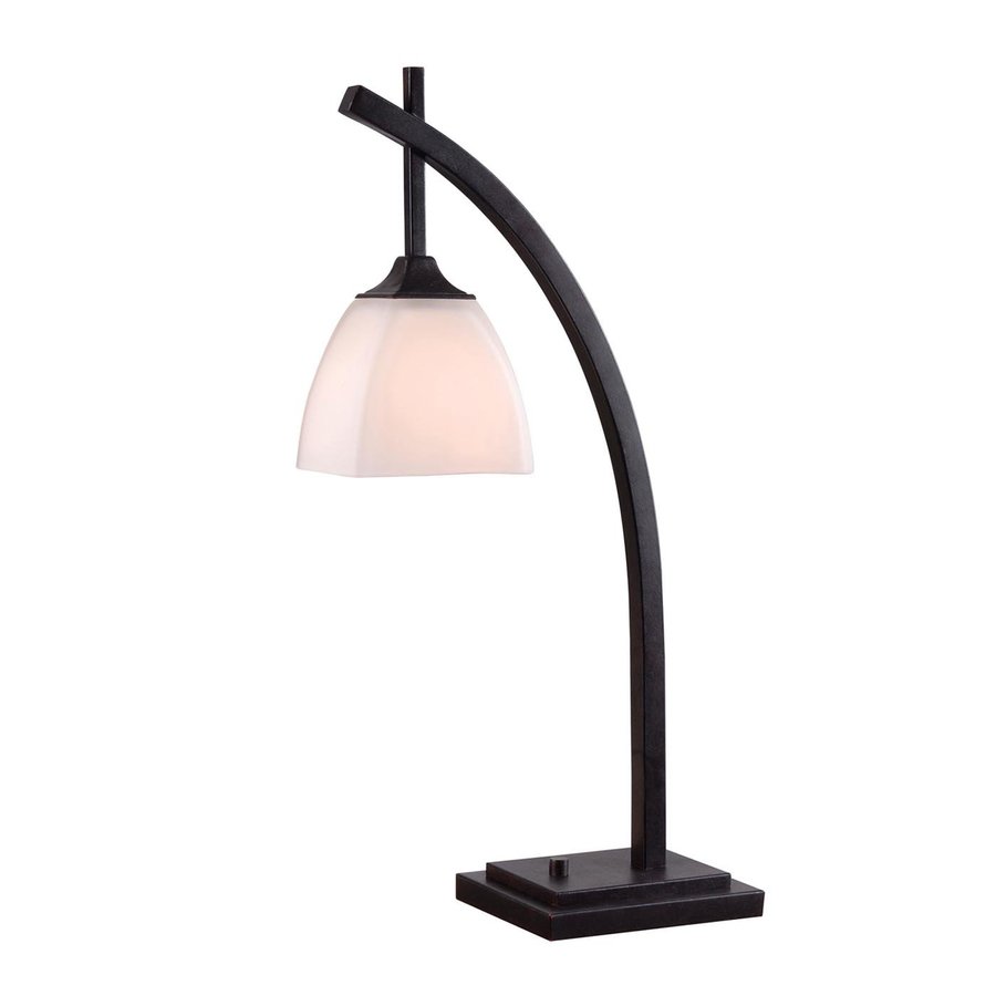Kenroy Home Structure 24 In Golden Flecked Bronze Bankers Desk Kenroy Home Structure 24 In Golden Flecked Bronze Bankers Desk Lamp With Glass Shade