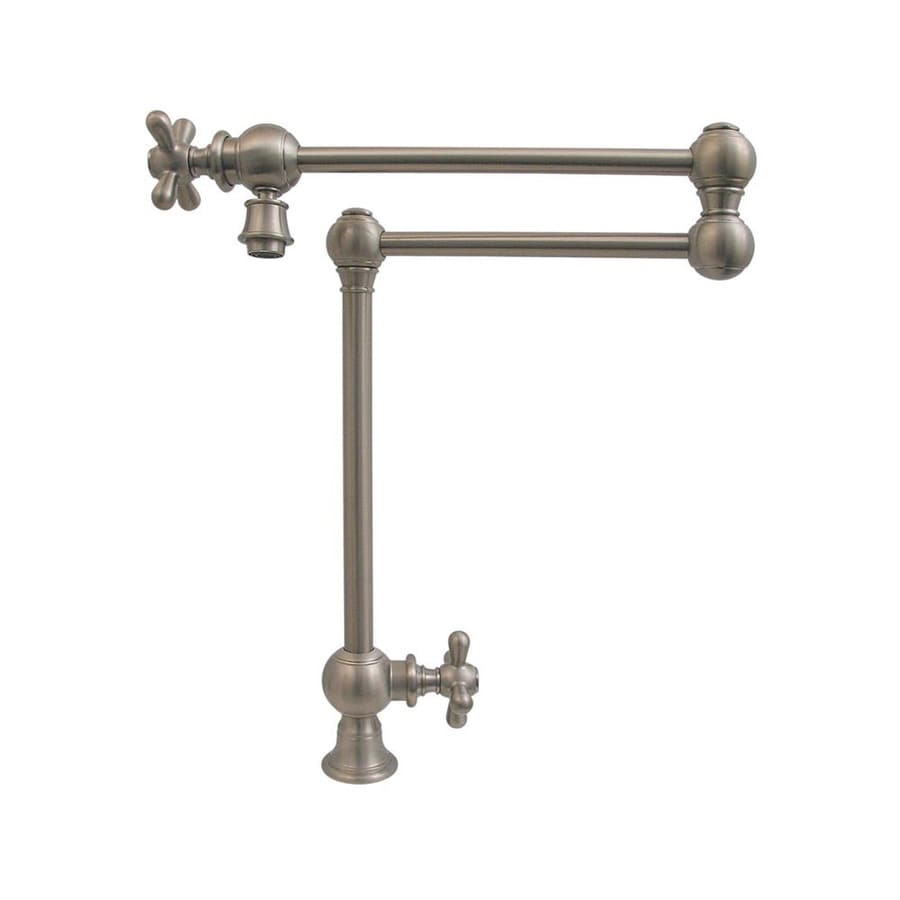 Whitehaus Collection Vintage III Brushed Nickel 2Handle Deck Mount Pot