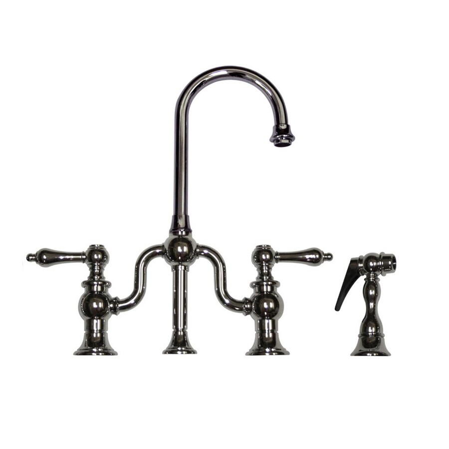 Whitehaus Collection Twisthaus Polished Chrome 2 Handle Deck Whitehaus Collection Twisthaus Polished Chrome 2 Handle Deck Mount Bar And Prep Kitchen Faucet