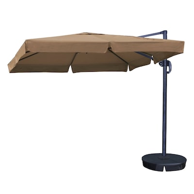 Swim Time Square Stone Offset Patio Umbrella With Crank Common Stone Offset Patio Umbrella With Crank