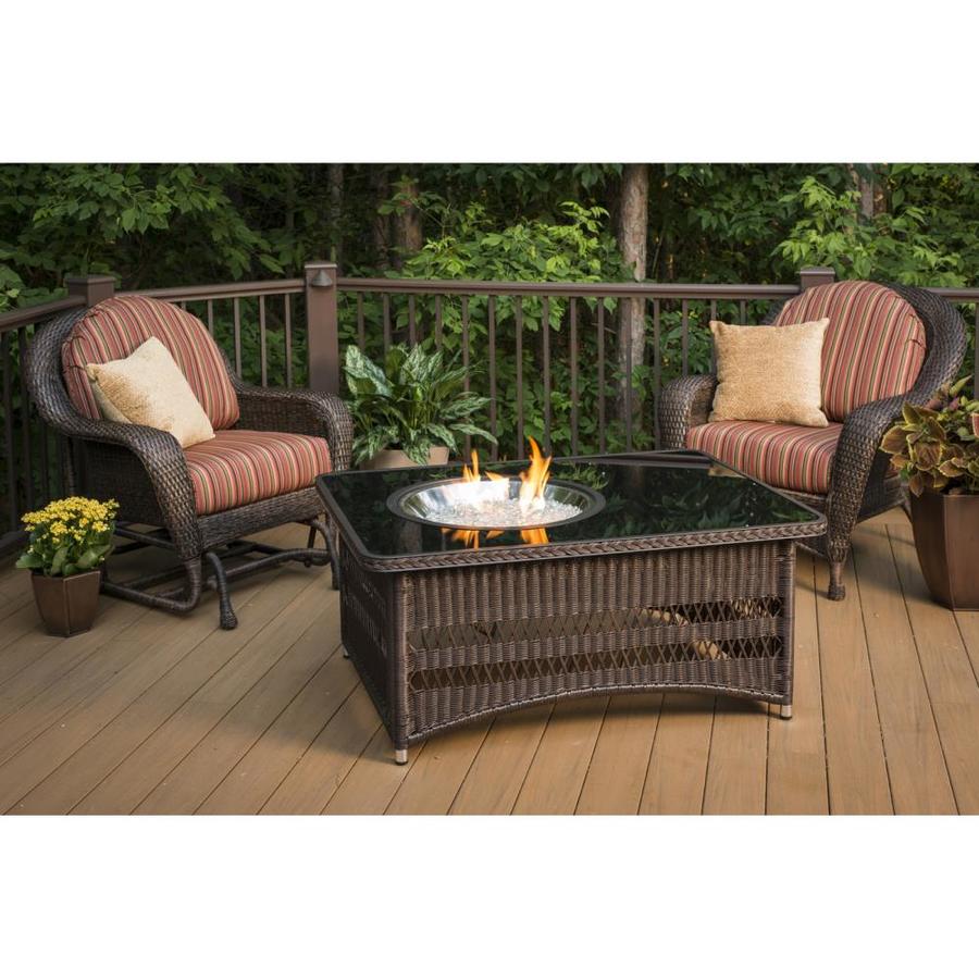 Outdoor Greatroom Company 48-in W 60000-BTU Mocha Wicker ...