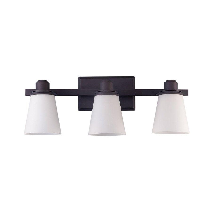 shop canarm chatham 3-light 8.25-in oil rubbed bronze bell vanity shop canarm chatham 3-light 8.25-in oil rubbed bronze bell vanity