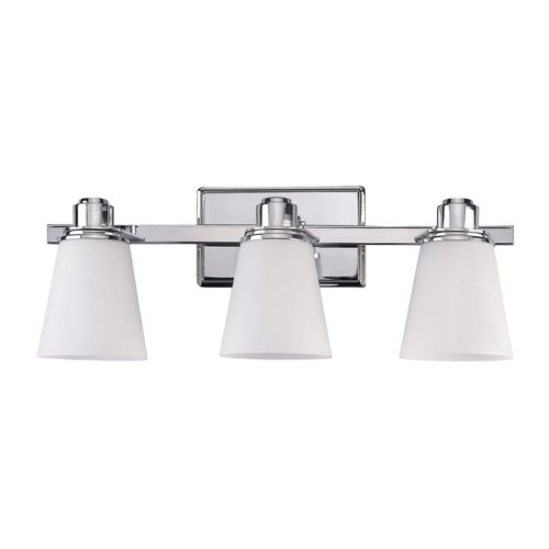 Canarm Chatham 3-Light 22-in Chrome Bell Vanity Light at Lowes.com