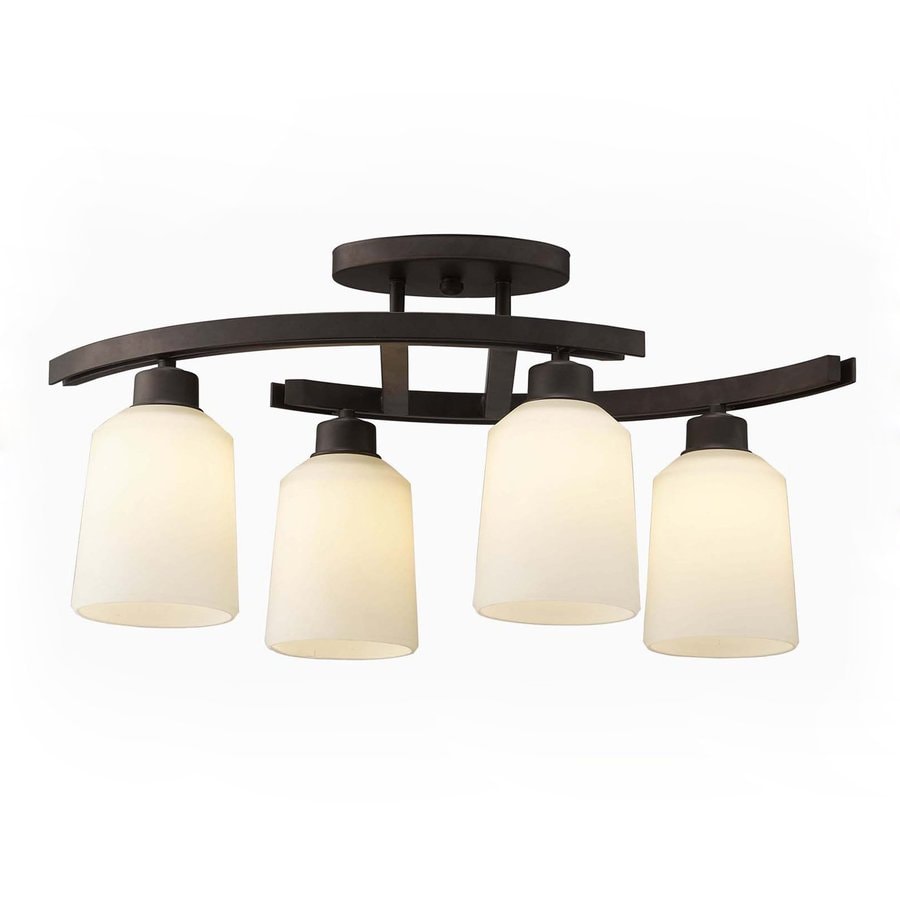 Bronze Pendant Lights For Kitchen Island canarm quincy 4 in w 4 light oil rubbed bronze kitchen island light with frosted shade