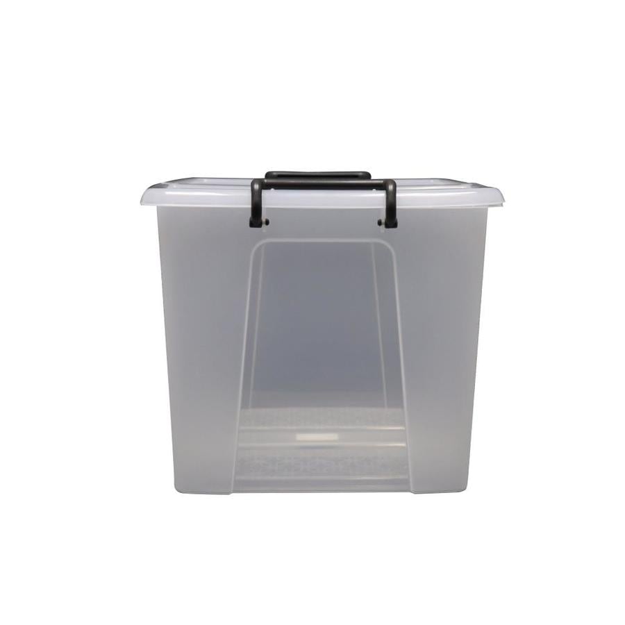 Strata 8.7-Gallon (35.2-Quart) Clear Tote with Latching Lid in the ...