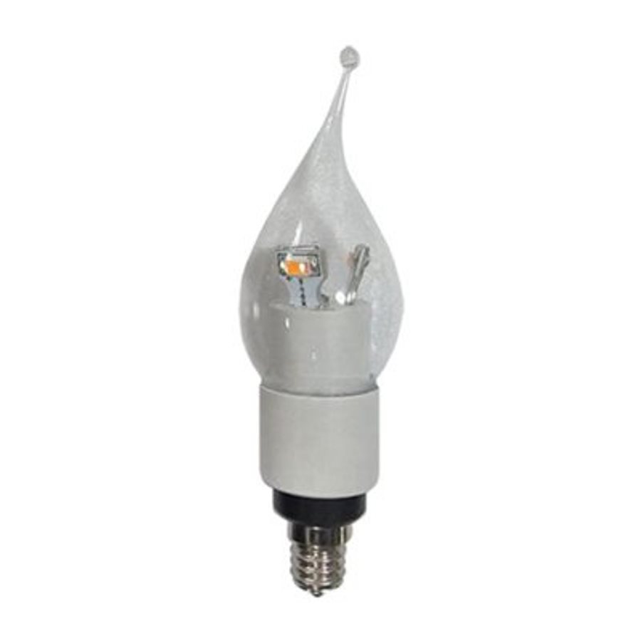 Light Efficient Design 3Watt (25W Equivalent) Candelabra Base Dimmable