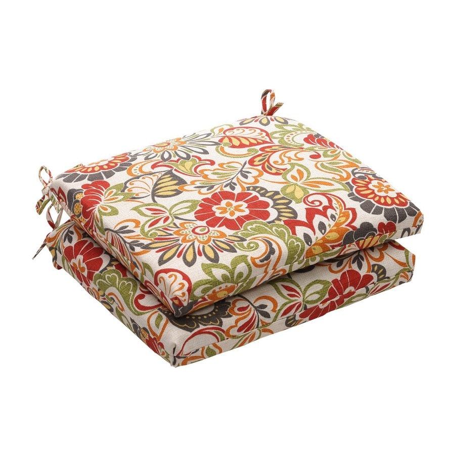 Shop Pillow Perfect Zoe Multicolored Floral Seat Pad For Universal at ...