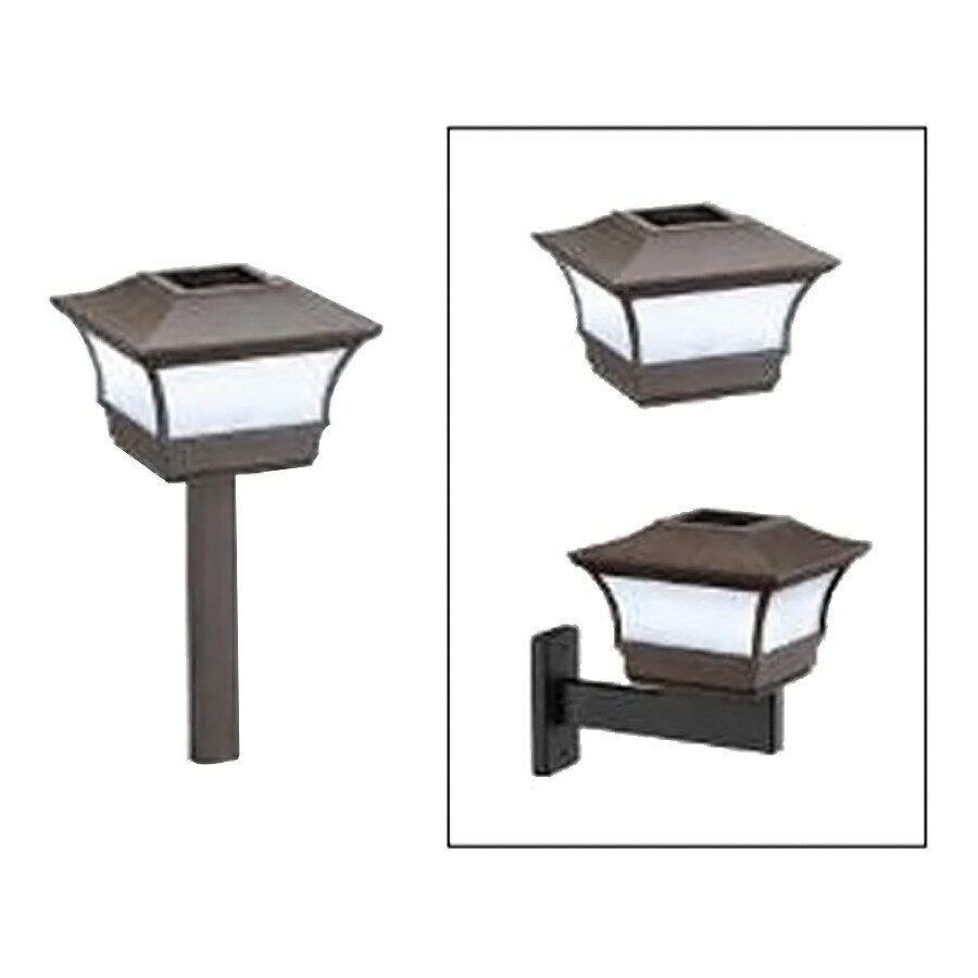 Paradise Garden Lighting Black Plastic Solar Post Cap Light Paradise Garden Lighting Black Plastic Solar Post Cap Light Common 4 In X
