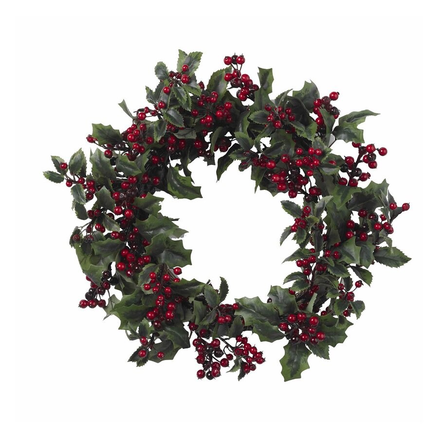 shop nearly natural holly 24 in un lit red green berry shop nearly natural holly 24 in un lit red green berry