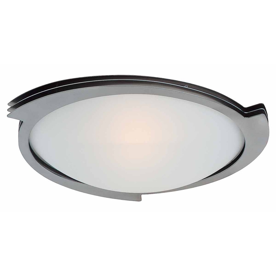 Access Lighting Triton 19 in W Brushed Steel Ceiling Flush Mount Light