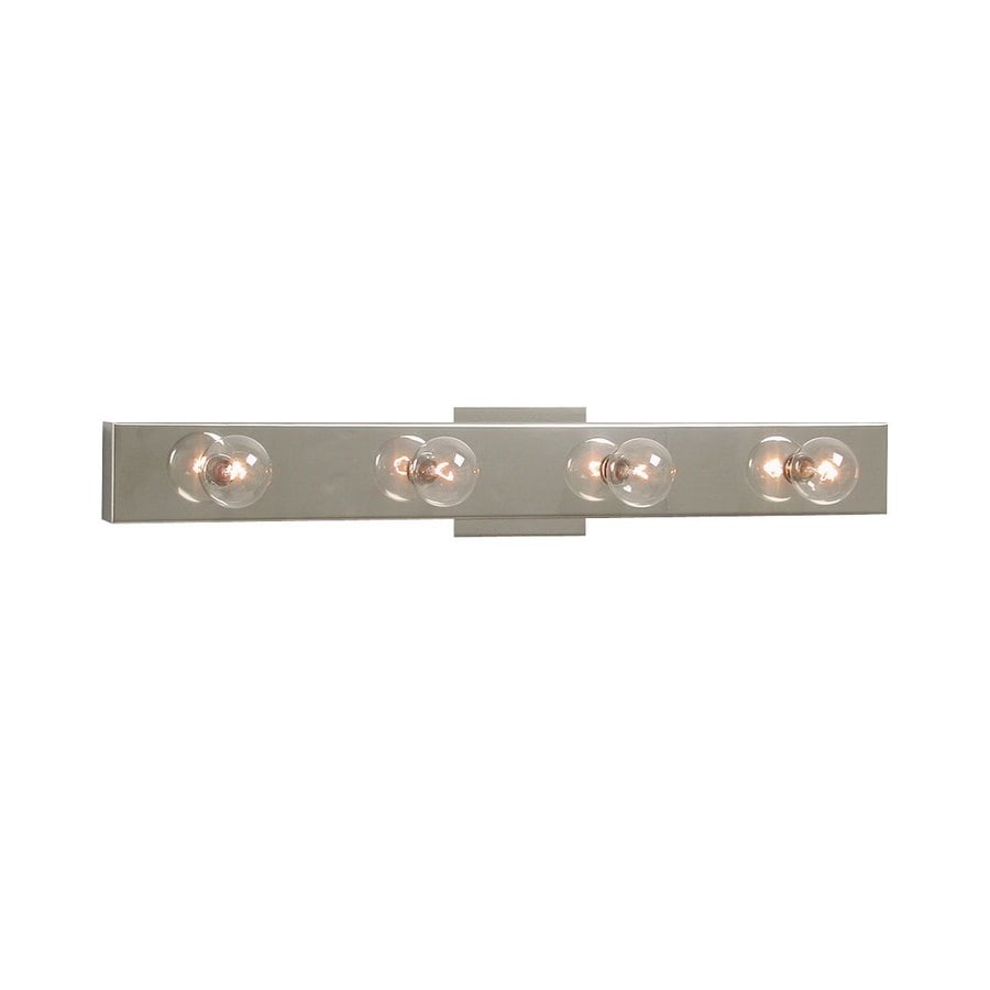 Shop Galaxy 4-Light 2.875-in Chrome Rectangle Vanity Light Bar at Lowes.com