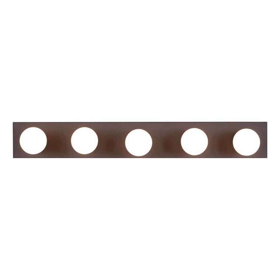 Shop Volume International 5-Light 4.5-in Antique Bronze Rectangle Vanity Light Bar at Lowes.com