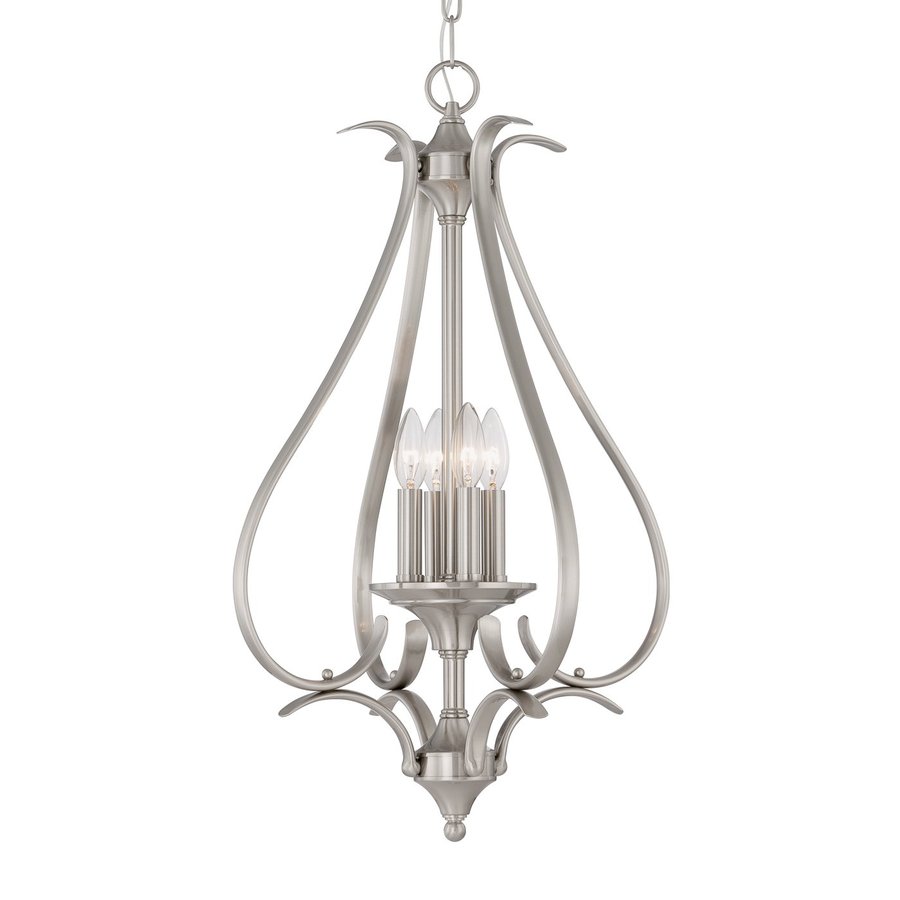 Thomas Lighting Prestige Brushed Nickel Transitional Cage Pendant at