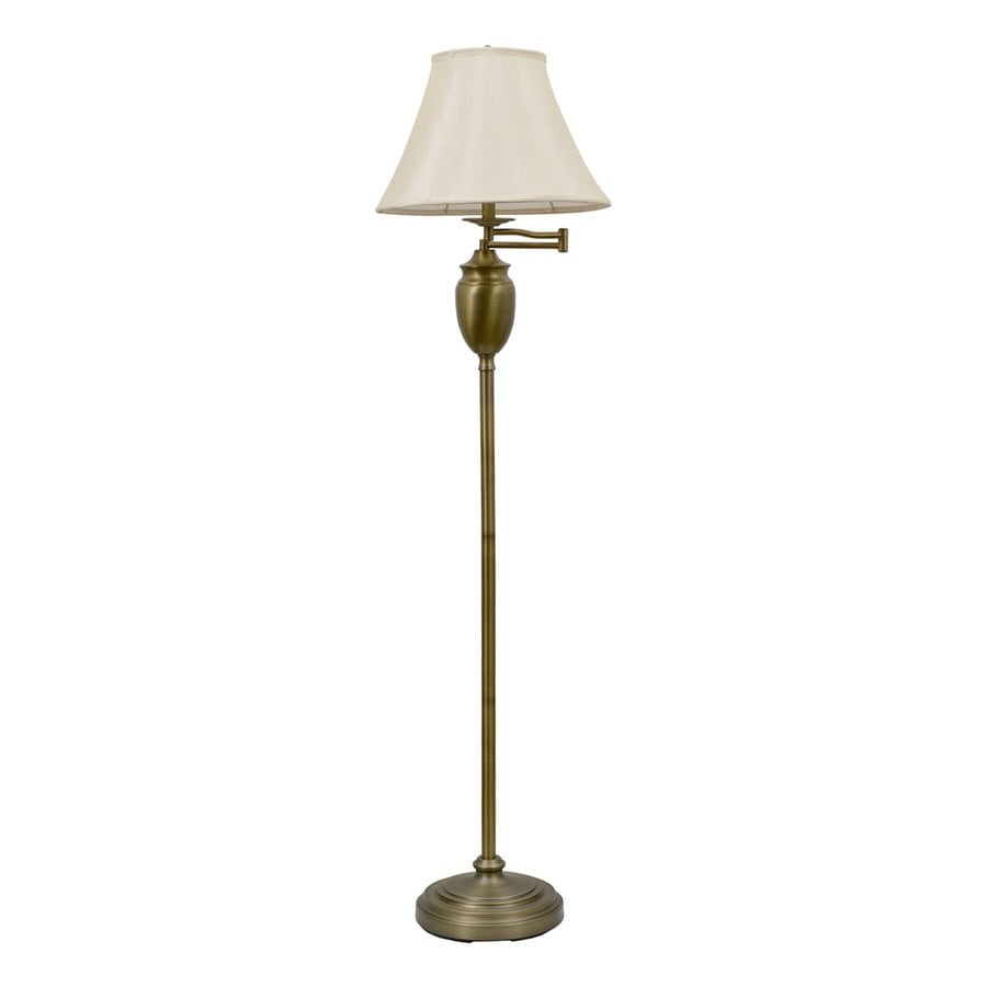 Decor Therapy 59-in Antique Brass 3-way Swing-arm Floor Lamp with ...
