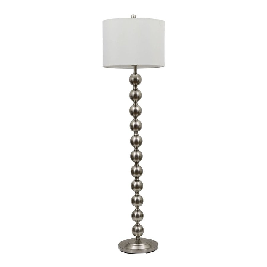 Shop Decor Therapy 59-in Brushed Steel 3-way Floor Lamp with Fabric