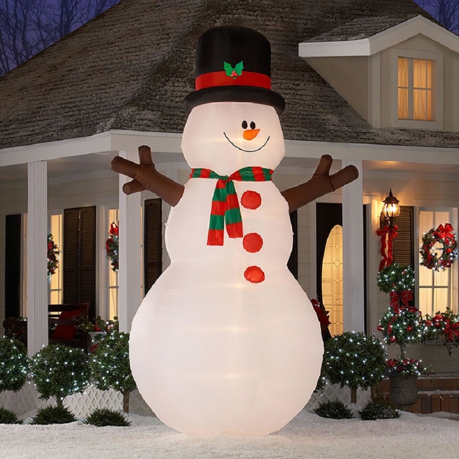 12.008-ft Internal Light Snowman Christmas Inflatable at Lowes.com
